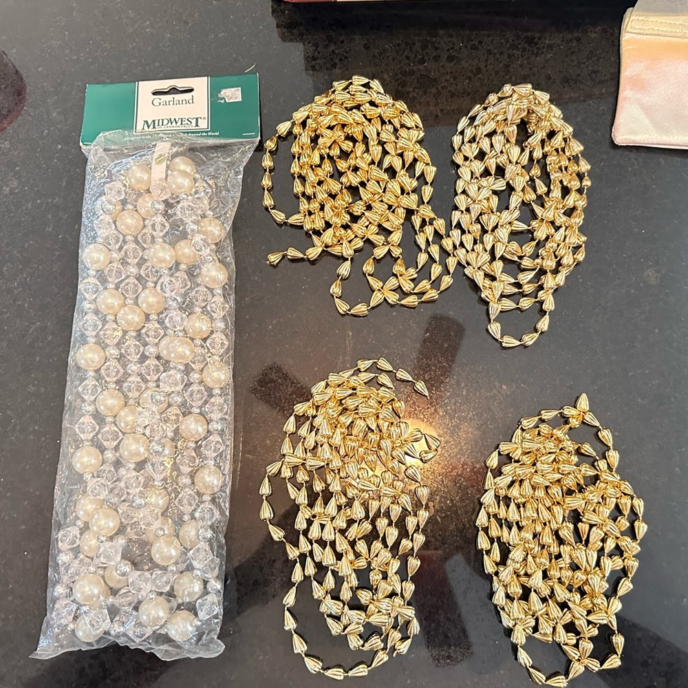 Vintage bead garland